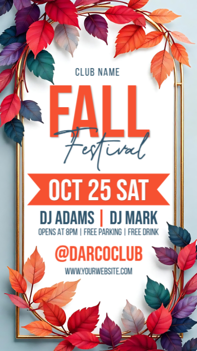 Copy of White Floral Fall Festival Instagram Story | PosterMyWall
