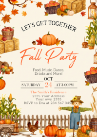 Blanco Fall Party A4 Template