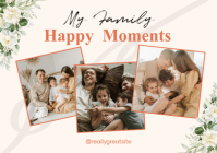 White Floral Family Moments A2 template