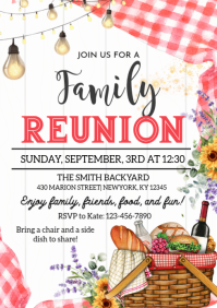 White Family Reunion A4 Template