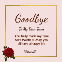White Floral Farewell Cards Logo template