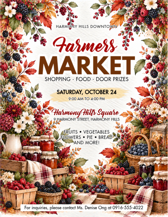 Farmers Market Event Flyers Template | PosterMyWall