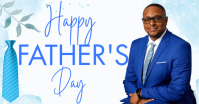 White Floral Father's Day Celebration Facebook Shared Image template