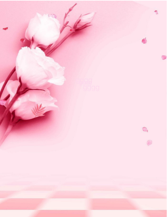 White Floral Floral Design FlyerElegant Pink Floral Roses Scatter ...