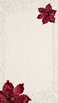 Hvid Floral Invitation Digitalt display Template