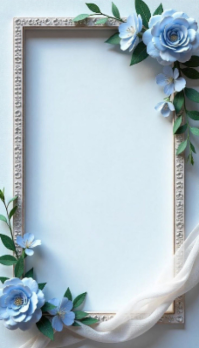 White Floral Floral Silver Glitter Frame Template Business Card Wizytówka