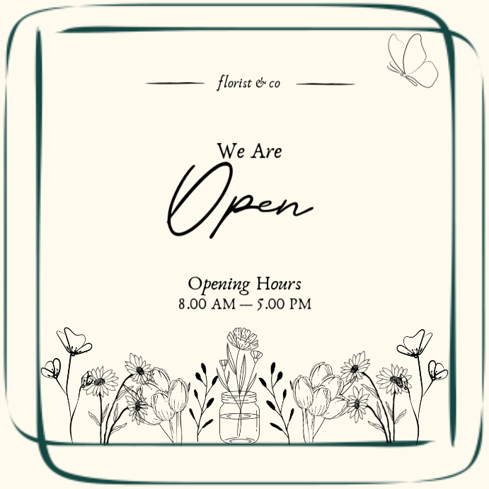 Plantilla de White Floral Florist Pos Instagram | PosterMyWall