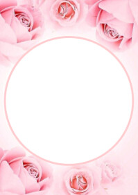 White Floral Frame A1 template