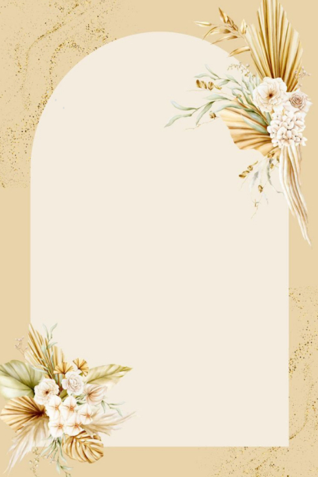 Plantilla de White Floral Frame Poster | PosterMyWall