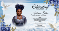 White Funeral Announcement Ibinahaging Larawan sa Facebook Template