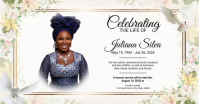 White Funeral Announcement Facebook Gedeelde Prent Template
