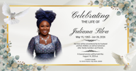 White Funeral Announcement delt Facebook-billede Template