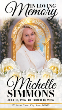 White Memorial Tribute Instagram Story Template