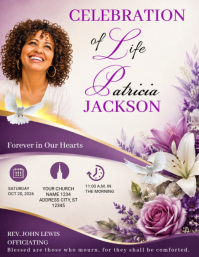 Putih Celebration of Life Flyer Template