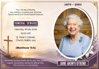 Blanc Funeral Service A3 Template
