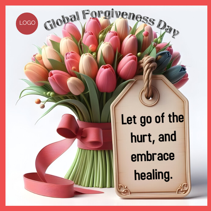 White Floral Global Forgiveness Day Instagra Template | PosterMyWall