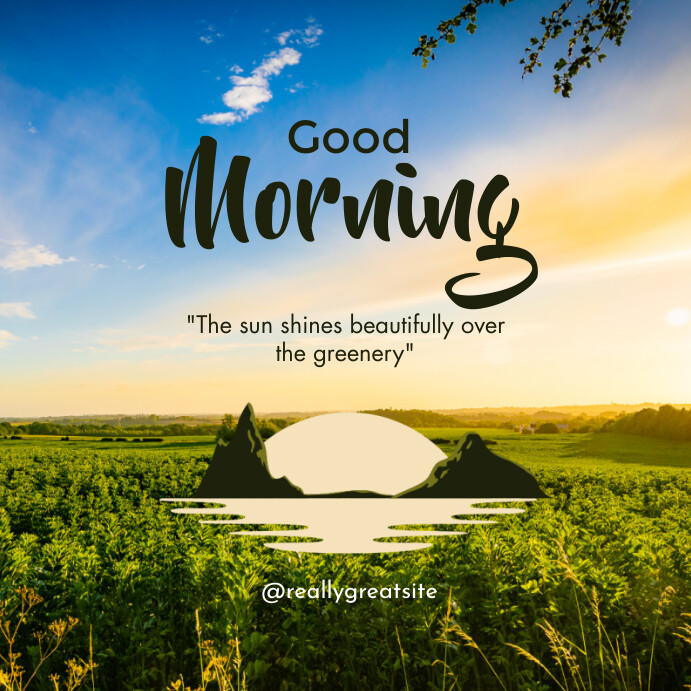 White Floral Good Morning Instagram Post template