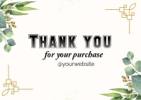 White Floral Gratitude Postcard Carte postale template