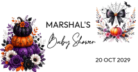 Branco Halloween Baby Shower delt Facebook-billede Template