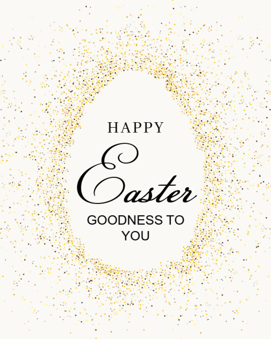 White Floral Happy Easter Posts  Instagram Portrait template