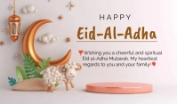 White Floral Happy Eid Ul Azha Celebration Wi Tanda template