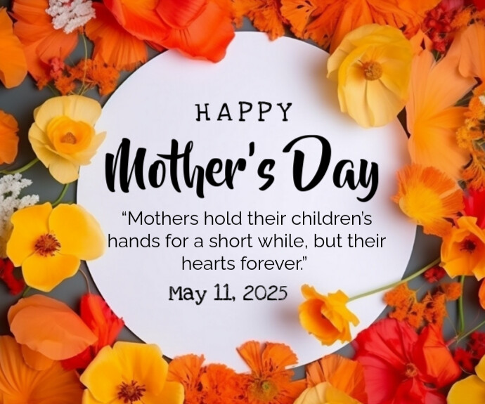 White Floral Happy Mother's Day Celebration Wishes Medium Rectangle
