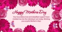 White Floral Happy Mothers Day Wishes Facebook Ad template