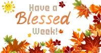 White Floral Happy New Week Facebook Shared Image template