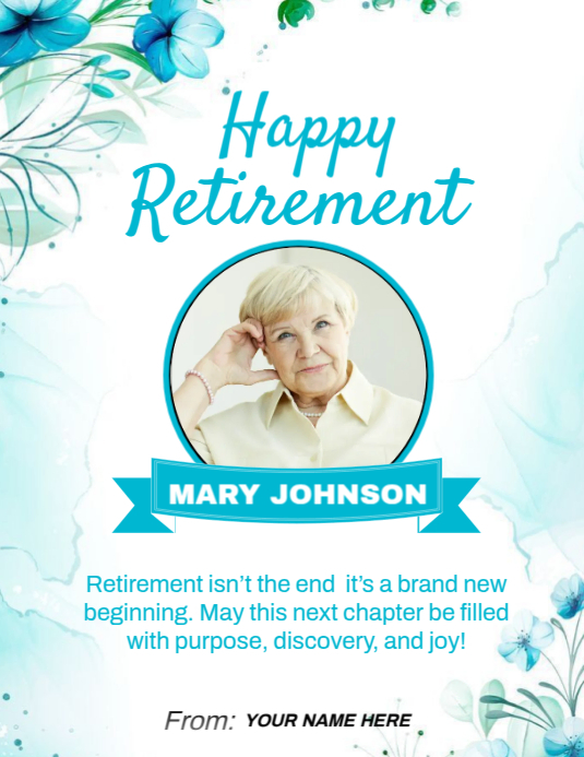 Retirement Celebration Flyers Template | PosterMyWall