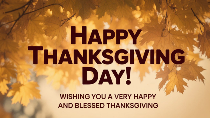 White Floral Happy Thanksgiving Day Greeting Card – Warm Autumn Leaves ...