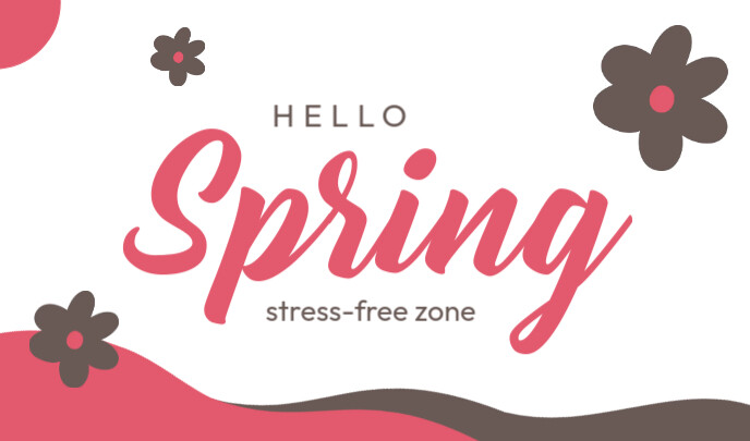 Copy of White Floral Hello Spring Card Tag | PosterMyWall