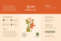 White Herbal Tea Label Etiket Template - Page 2