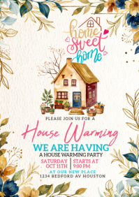 Blanc Housewarming Party A4 Template