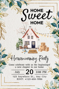 Blanc Housewarming Party Ishidi elingu 4' × 6' Template