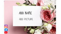 White Floral Invitaion Youtube Thumbnail template