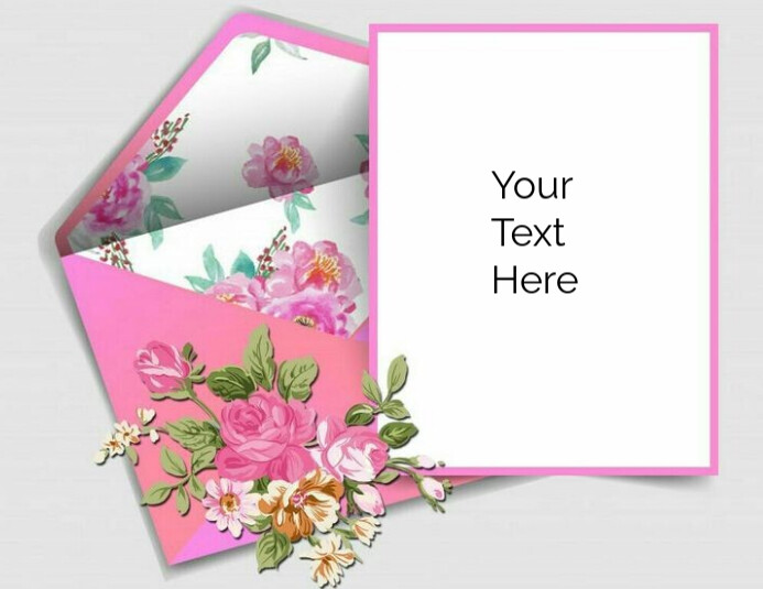 White Floral Invitation Card/birthday Wish Card Flyer (us Letter) Pamflet (Letter AS) template