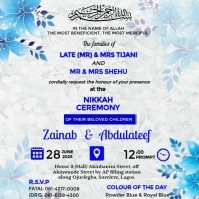 White Floral Joyful Nikkah Ceremony Invitation Video Template  Instagram Post