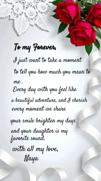 White Floral Love Letter Design Template  Instagram Story