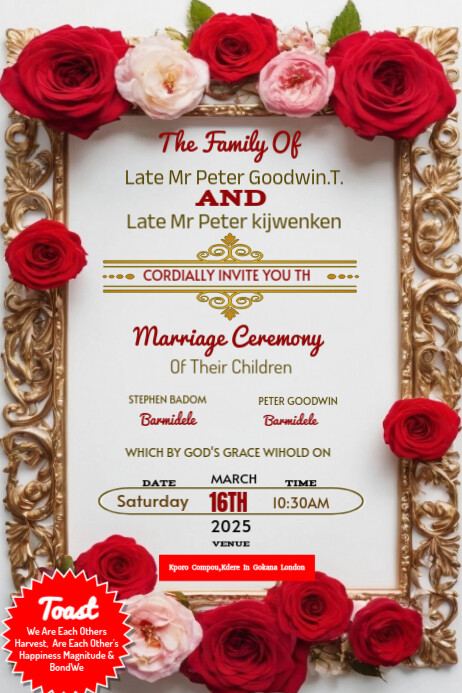 White Floral Marriage Ceremony Post Card Poster Iphosta template