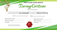 White Floral Marriage Certificate Facebook Shared Image template