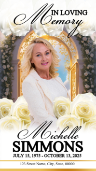 White Memorial Tribute Instagram Story Template