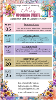 White Floral May Upcoming event schedule Instagram Story Instagram-Story template