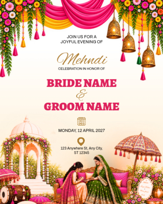 Mehndi Celebration Template | PosterMyWall