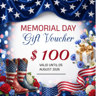 White Memorial Day Gift Voucher Instagram Post Template