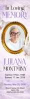 White Floral Memorial Service Bookmark Half Page Legal template