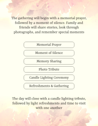 สีขาว Memorial Service Flyer Template - Page 4