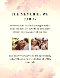สีขาว Memorial Service Flyer Template - Page 3