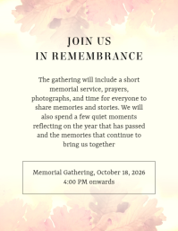 สีขาว Memorial Service Flyer Template - Page 2