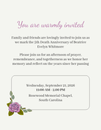 White Memorial Service Volante Template - Page 4