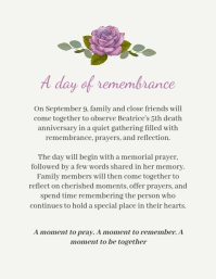 White Memorial Service Volante Template - Page 2